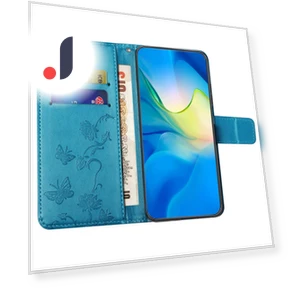Imprinted Butterfly Flower Pattern PU Leather Flip Cover with Strap — Bumpers, Smartwatch 2025