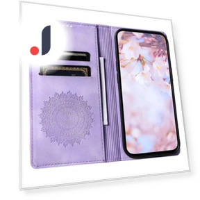 Imprinted Mandala Leather Magnetic Closure Phone Cover — Basic Cases, Smartwatch 2025
