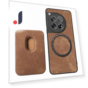 Leather Back Cover with Detachable Card Holder — Phone Accessories, Smartwatch 2025