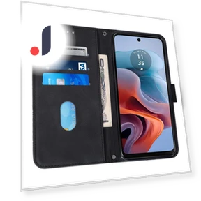 Leather Case with Hand Strap Wallet Stand — Phone Accessories, Smartwatch 2025