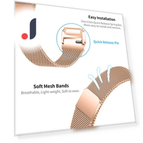 Magnetic Absorption Milanese Stainless Steel Smart Watch Band — Bands, Smartwatch 2025