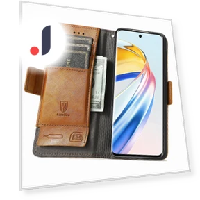 PU Leather Cover Stand with RFID Blocking Wallet — Smartwatch Protectors, Smartwatch 2025