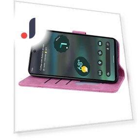 PU Leather Wallet Stand Case with Strap — Phone Accessories, Smartwatch 2025