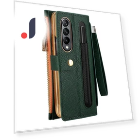 RFID Blocking PU Leather Zipper Wallet Phone Case — Flip Cases, Smartwatch 2025