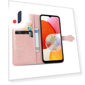 Stand Embossed Mandala Pattern PU Leather Wallet Cover with Strap — Phone Accessories, Smartwatch 2025