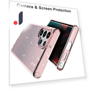 Stylish Shockproof Glittery Sequins TPU Phone Case Shell Transparent — Bumpers, Smartwatch 2025