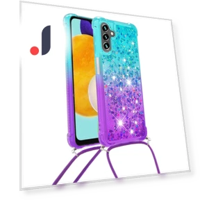 TPU Case Gradiant Quicksand Shockproof Cover with Lanyard — Phone Accessories, Smartwatch 2025