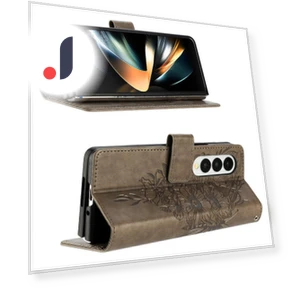 Wallet Case with Wrist Strap Butterfly Imprint Leather Phone Cover — Flip Cases, Smartwatch 2025