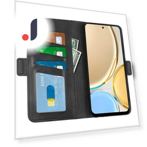 Dual-Clasp PU Leather Phone Shell with Adjustable Folding Stand — Phone Accessories, Smartwatch 2025