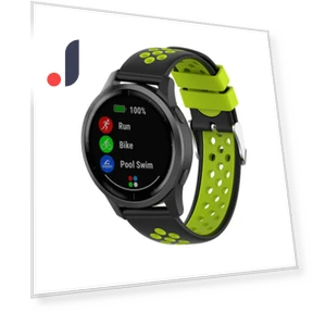 Dual Color Round Holes Silicone Smart Watch Replacement Strap — Fitness Bands, Smartwatch 2025