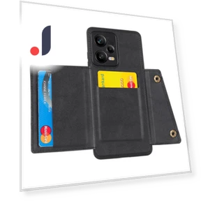 Kickstand PU Leather Coated TPU Case with Car Mount Metal Sheet — Phone Accessories, Smartwatch 2025