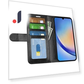 Leather Wallet Stand Case with Crazy Horse Texture — Phone Accessories, Smartwatch 2025