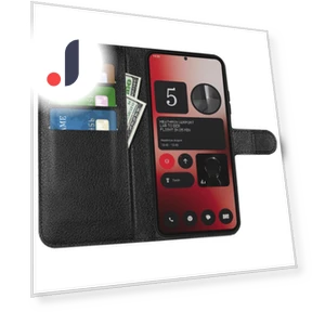 Litchi Texture Leather Folio Stand Card Holder Phone Cover — Phone Accessories, Smartwatch 2025