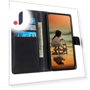 Litchi Texture PU Leather Folio Flip Case Wallet Viewing Stand Phone Cover — Phone Accessories, Smartwatch 2025