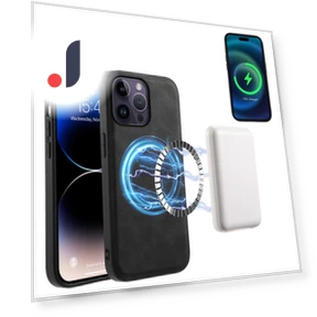 Magnetic Case Retro Leather+ PC+TPU Protective Phone Cover — Basic Cases, DENIOR
