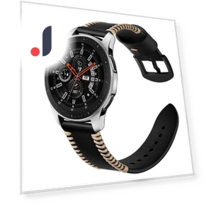 Pork Ribs Style Genuine Leather Coated Smart Watch Band — Bands, Smartwatch 2025