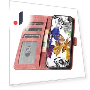 PU Leather Butterfly Imprinted Stand Wallet Case — Phone Accessories, Smartwatch 2025