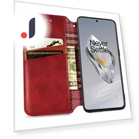 PU Leather Case with Diamond Imprint and Wallet Stand — Phone Accessories, Smartwatch 2025