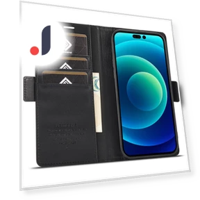 PU Leather Cover Stand Wallet with Double Magnetic Clasps Phone Case — Phone Accessories, Smartwatch 2025