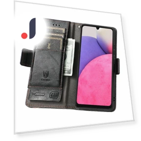 PU Leather Cover Stand with RFID Blocking Wallet — Phone Accessories, Smartwatch 2025