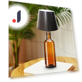Rechargeable LED Wine Bottle Lamp — Desk & Table Lighting, Theoretical Abyss