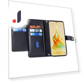 Scratch Proof PU Leather+TPU Phone Cover Stand Wallet Case with Zipper Pocket — Phone Accessories, Smartwatch 2025