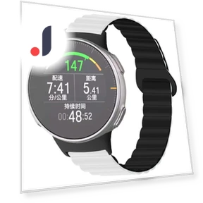 Silicone Watch Band Dual Color Magnetic Wrist Strap — Bands, Smartwatch 2025