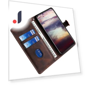 Skin-touch Leather Phone Cover with Wallet Stand — Basic Cases, Smartwatch 2025