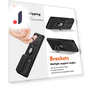 Smart Case Lens Shield Kickstand Phone Cover — Smartwatch Protectors, Samrtwatch Bands Straps