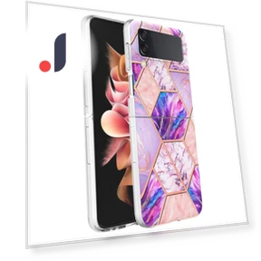 Splicing IMD Marble Pattern Electroplated TPU Back Cover — Flip Cases, Smartwatch 2025