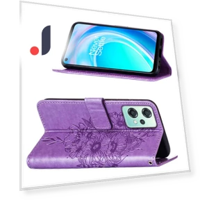 Wallet Case with Wrist Strap Butterfly Imprint Leather Phone Cover — Basic Cases, Smartwatch 2025