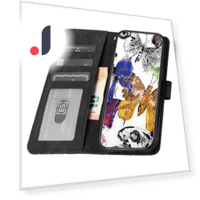 Butterfly Design Flip Wallet Leather Phone Cover — Flip Cases, Smartwatch 2025