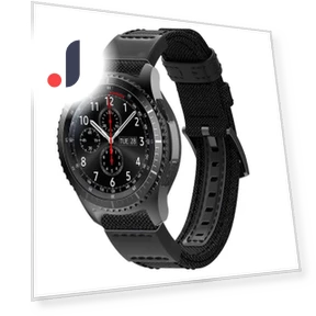 Canvas+Genuine Leather Watch Band — Bands, Smartwatch 2025