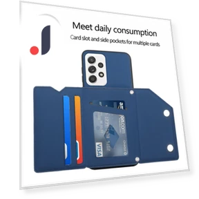 Card Holder Kickstand Phone Back Cover with Shoulder Strap — Back Covers, Smartwatch 2025