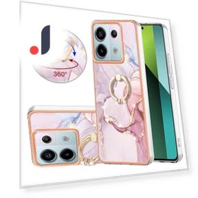 Case with Ring Kickstand Marble Pattern Electroplating TPU Back Cover — Phone Accessories, Smartwatch 2025