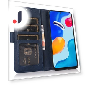 Cowhide Texture Leather Wallet Phone Cover — Phone Accessories, Smartwatch 2025