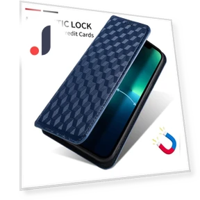 Full Protection TPU Phone Case with 3D Rhombus Design and Magnetic Closure — Protective Cases, Smartwatch 2025