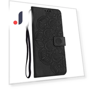Imprinted Mandala Flower Drop-proof Phone Cover Wallet Stand — Phone Accessories, Smartwatch 2025