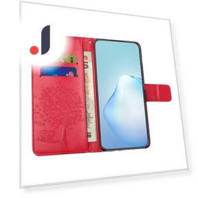 Imprinted Owl Tree Pattern Magnetic Clasp Cover PU Leather Wallet Stand Phone Case — Phone Accessories, Smartwatch 2025