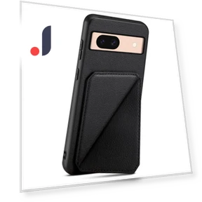 Kickstand Leather+PC+TPU Phone Cover with Hidden Card Holder — Phone Accessories, Smartwatch 2025