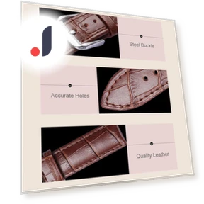 Leather Watch Strap with Stainless Steel Bracelet — Bands, Smartwatch 2025