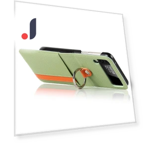 Palm Print Card Slots PU Leather Phone Case Cover with Ring Holder Kickstand — Flip Cases, Smartwatch 2025
