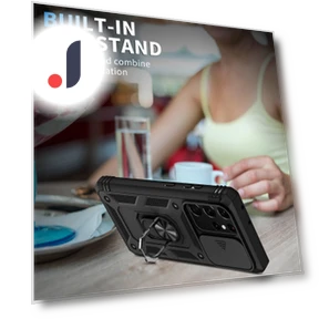 Protective Phone Case with Stand, Card Holder, and Sliding Camera Cover — Phone Accessories, Smartwatch 2025