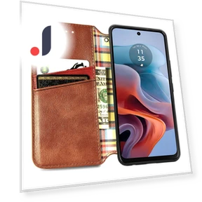 PU Leather Case Rhombus Imprint Wallet Stand Phone Cover — Flip Cases, Smartwatch 2025