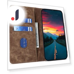 RFID Blocking PU Leather Wallet Stand Phone Cover — Flip Cases, Smartwatch 2025