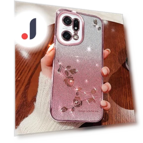 Rhinestone Flower Pattern Gradient Color Glitter Powder TPU Cover Protector — Screen Protectors, Smartwatch 2025