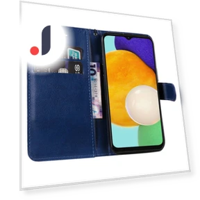 Solid Color Leather Mobile Cover with Wallet Stand and Strap — Phone Accessories, Smartwatch 2025