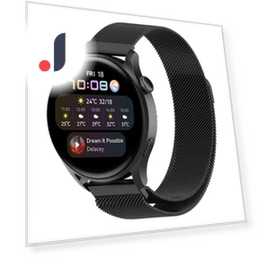 Stainless Steel Adjustable Buckle Milanese Watch Strap — Bands, Smartwatch 2025