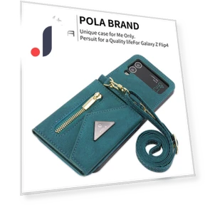 Zipper Pocket Kickstand Phone Cover with Shoulder Strap — Flip Cases, Smartwatch 2025