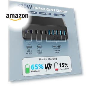 10-Port USB C Charging Station — Chargers, MGRNPONY